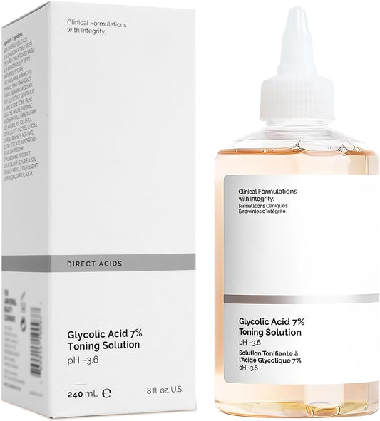240ML Glycolic Acid 7% Toner, Glycolic Acid 7% Toning Solution (8.12 fl.oz)